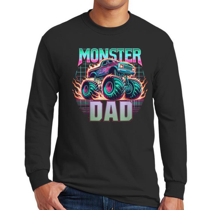 Monster Truck Dad Monster Truck Are My Jam Truck Lovers Men Long Sleeve T-Shirt