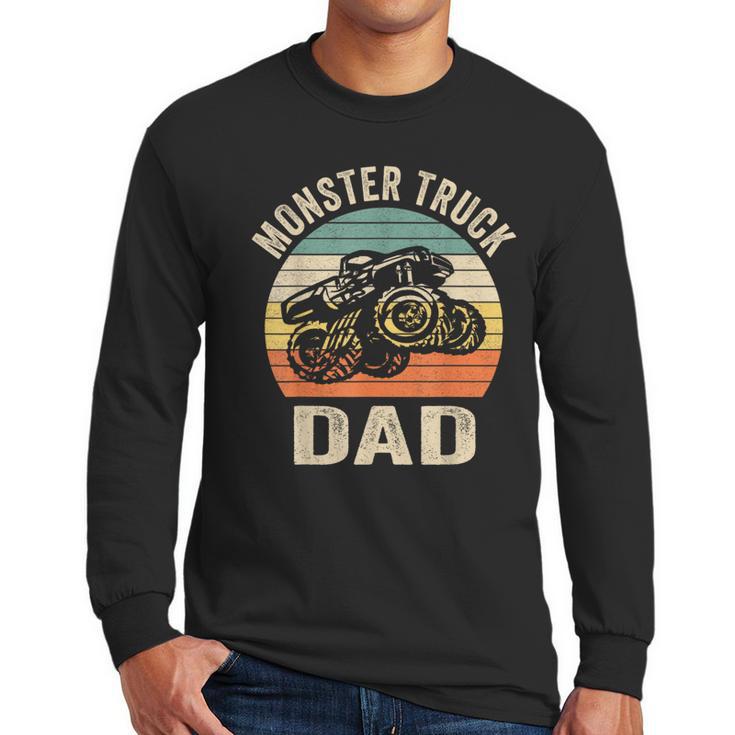 Monster Truck Dad Shirt Retro Vintage Monster Truck Shirt Men Long Sleeve T-Shirt