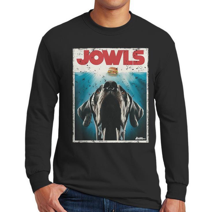 MonsterMuttz Great Dane Jowls Paws Top Drooling Dog Mom Dog Dad Men Long Sleeve T-Shirt