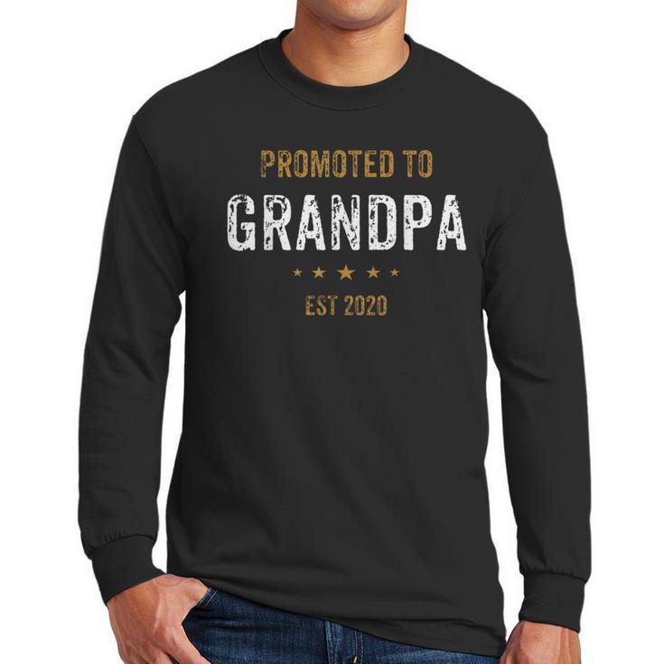 New For Dad Promoted To Grandpa Est 2020 Men Long Sleeve T-Shirt
