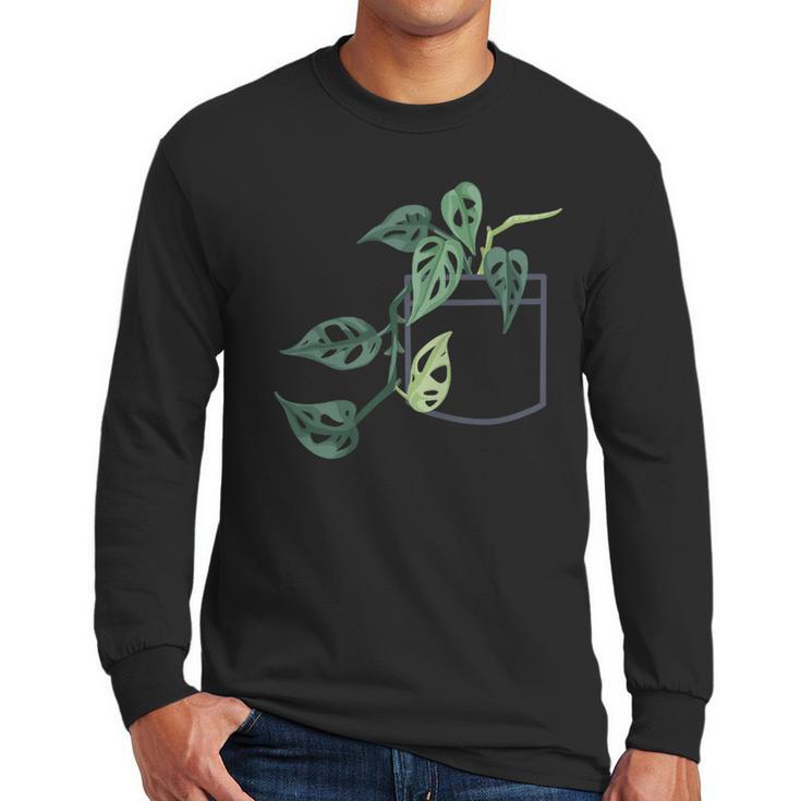 Plant Dad Plant Mom Grow Monstera Adansonii Urban Gardener Men Long Sleeve T-Shirt
