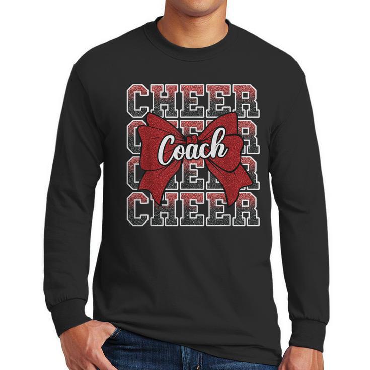 Red Sport Loud Proud Cheer Coach Dad Father's Day Men Long Sleeve T-Shirt