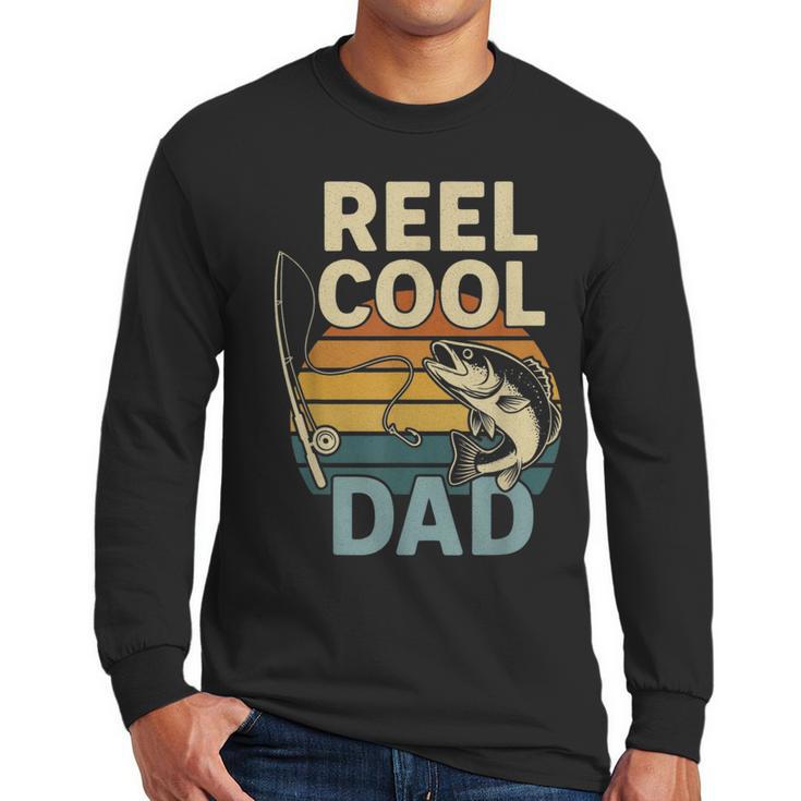 Reel Cool Dad Fathers Day Fishing Outdoors Men Long Sleeve T-Shirt