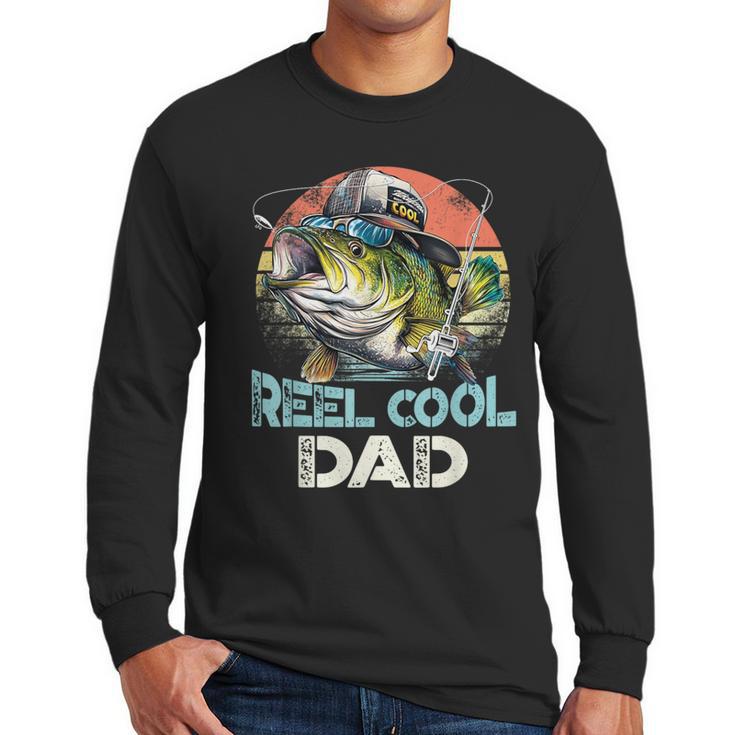 Reel Cool Dad Fishing Vintage Retro Father's Day Men Long Sleeve T-Shirt