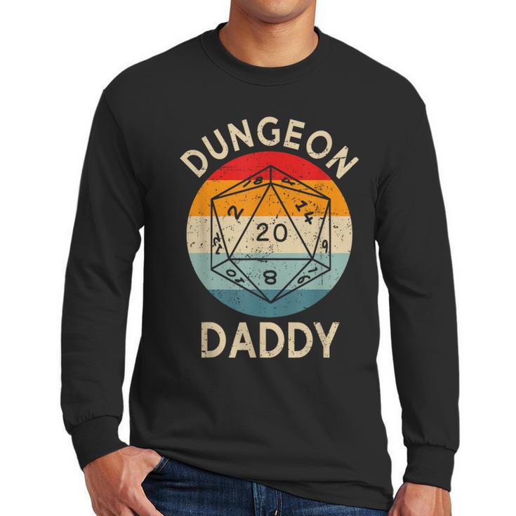 Retro Dungeon Daddy Fathers Day Men Long Sleeve T-Shirt