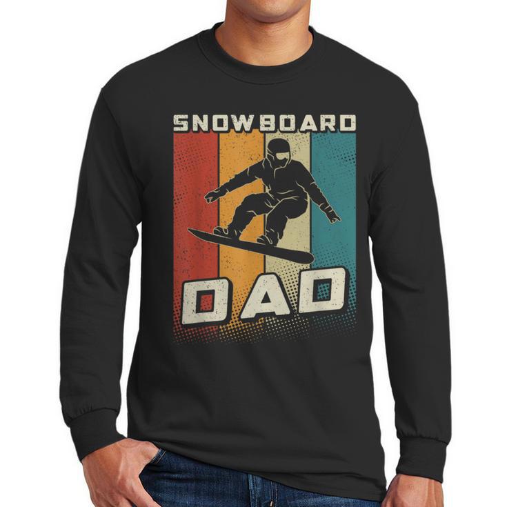 Retro Snowboard Dad Snowboarding Father Snowboarder Dad Men Long Sleeve T-Shirt