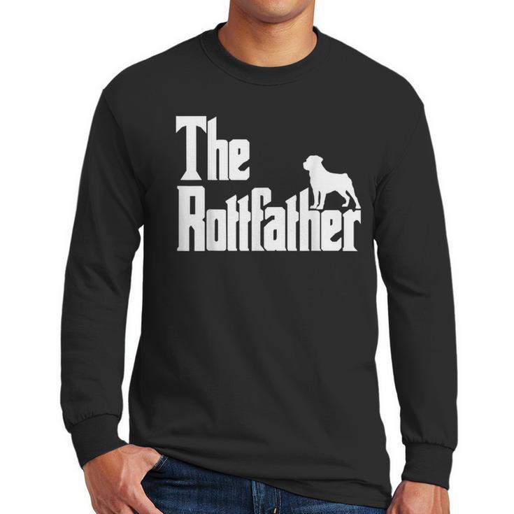 The RottFather Rottweiler Dad Shirt Men Men Long Sleeve T-Shirt