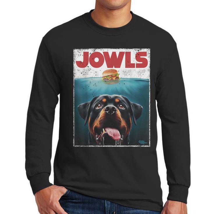 Rottie Rottweiler Jowls Burger Giant Tank Dog Mom Dad Men Long Sleeve T-Shirt