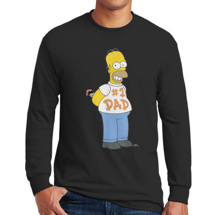 The Simpsons Homer Number 1 Dad Father's Day V2 Men Long Sleeve T-Shirt