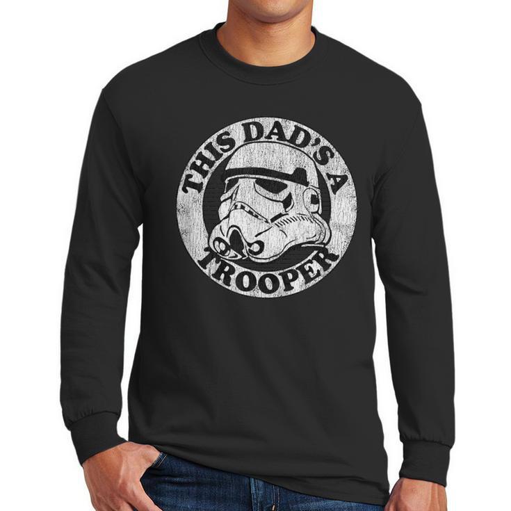 Star Wars Father's Day Stormtrooper This Dad Is A Trooper Circle Men Long Sleeve T-Shirt