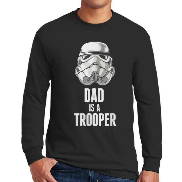 Star Wars Father's Day Stormtrooper Dad Is A Trooper Vintage Men Long Sleeve T-Shirt