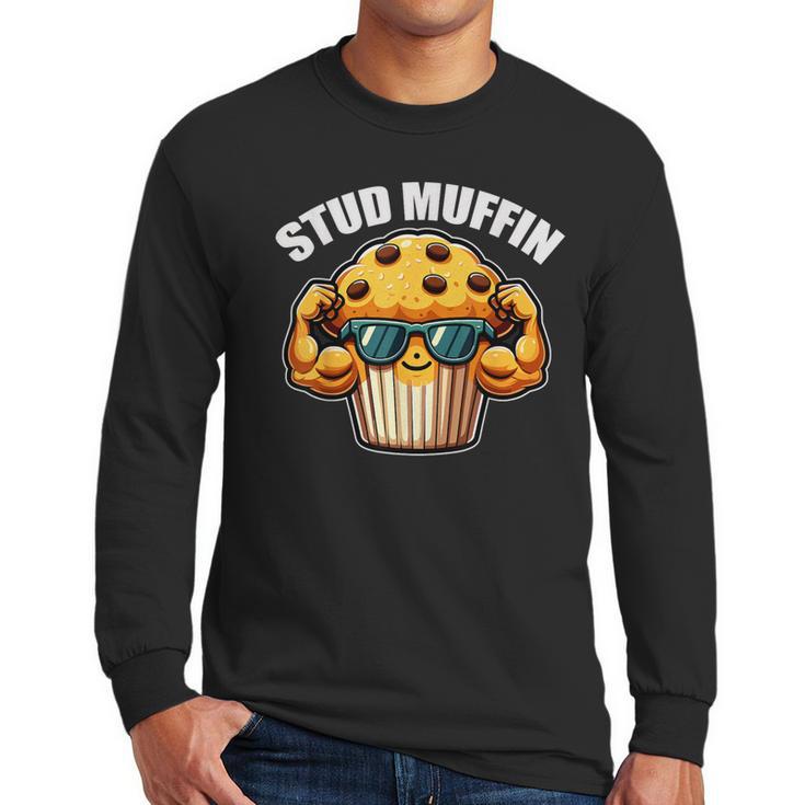 Stud Muffin Muffin Lover Dad Boyfriend Men Boys Men Long Sleeve T-Shirt