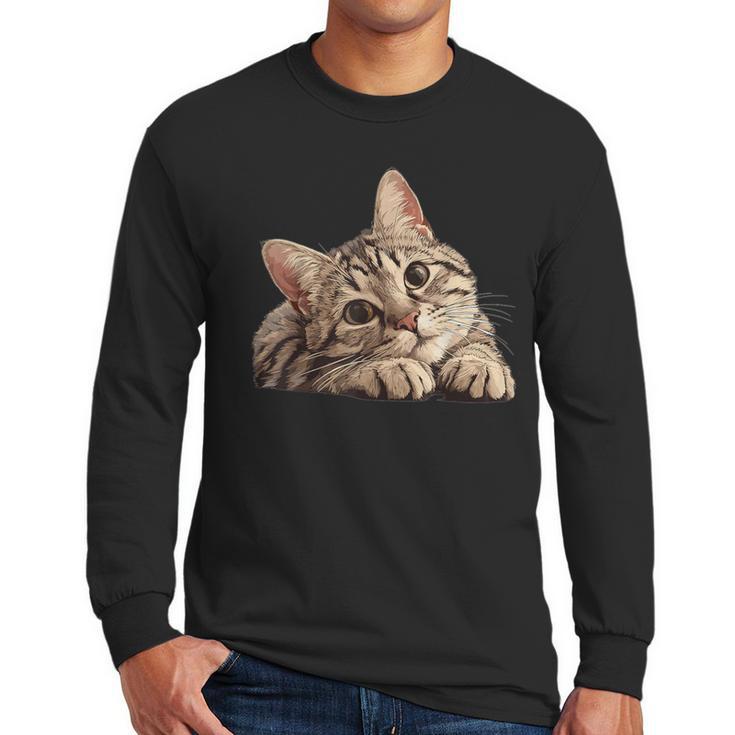 Tabby Cat Mom Dad Pet Shop Tabby Cats Kitten Tabby Cat Men Long Sleeve T-Shirt
