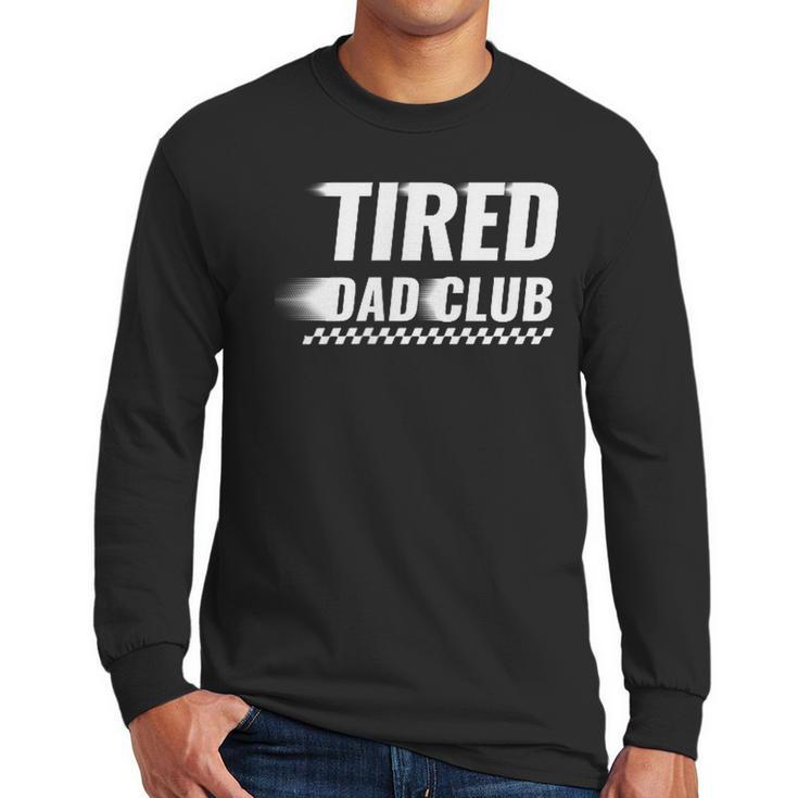 Tired Dad Club Maze Track Back 2 Sided Men Long Sleeve T-Shirt