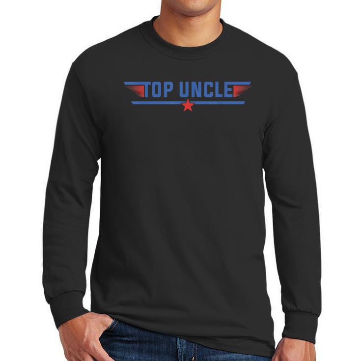 Top Uncle Favorite Best Brother Dad Relatives Niece Nephew Men Long Sleeve T-Shirt