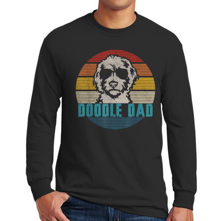 Vintage Best Doodle Dad Ever Father's Day Golden Doodle Men Long Sleeve T-Shirt