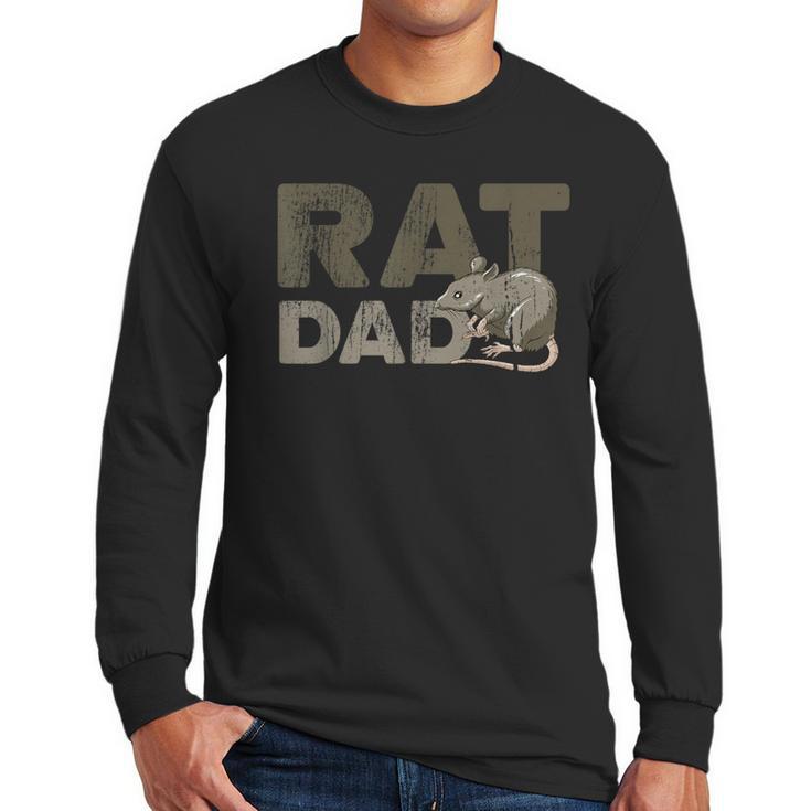 Vintage Distressed Rat Dad Men Long Sleeve T-Shirt