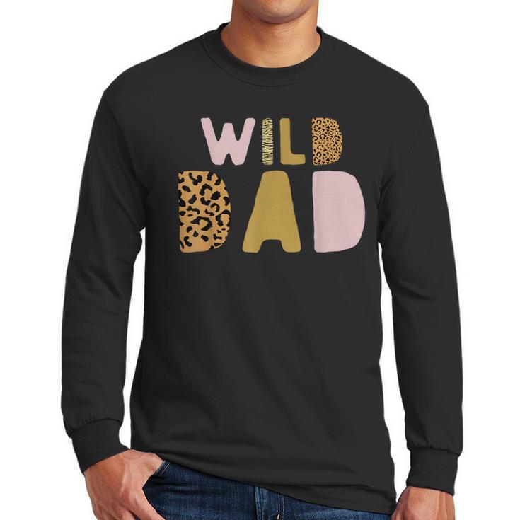 Wild Wild Dad Two Wild Birthday Outfit Zoo Birthday Animal Men Long Sleeve T-Shirt