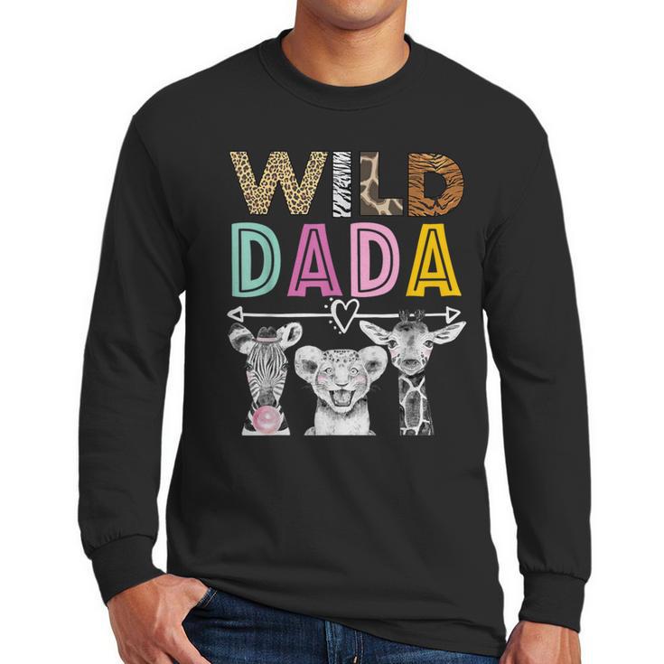 Wild Dada Zoo Theme Birthday Safari Jungle Matching Party Men Long Sleeve T-Shirt