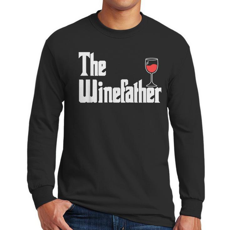The Winefather Red Wine Tasting Fathers Day Dad Men Long Sleeve T-Shirt