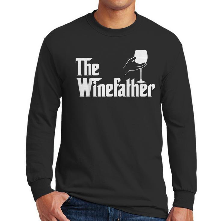 Winefather Wine Dad Dad Red Wine Wine Men Long Sleeve T-Shirt