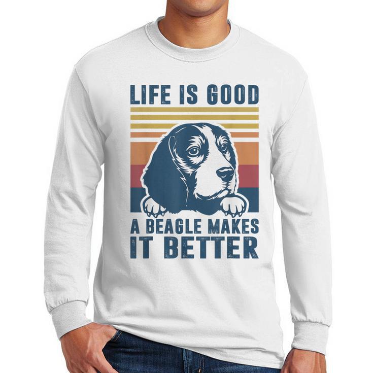 Beagle For Men Women Beagle Dog Mom Dad Beagle Men Long Sleeve T-Shirt