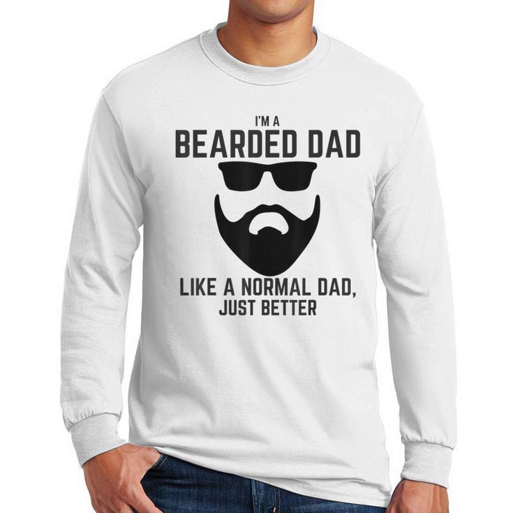 Bearded Dad Beard Humor Superhero Men Long Sleeve T-Shirt Bearded Dad Beard Humor Superhero Men Long Sleeve T-Shirt