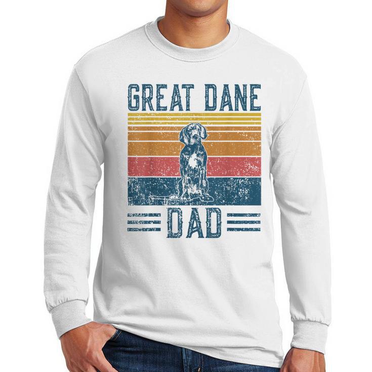 Dog Dad Vintage Great Dane Dad Men Women Kids Men Long Sleeve T-Shirt