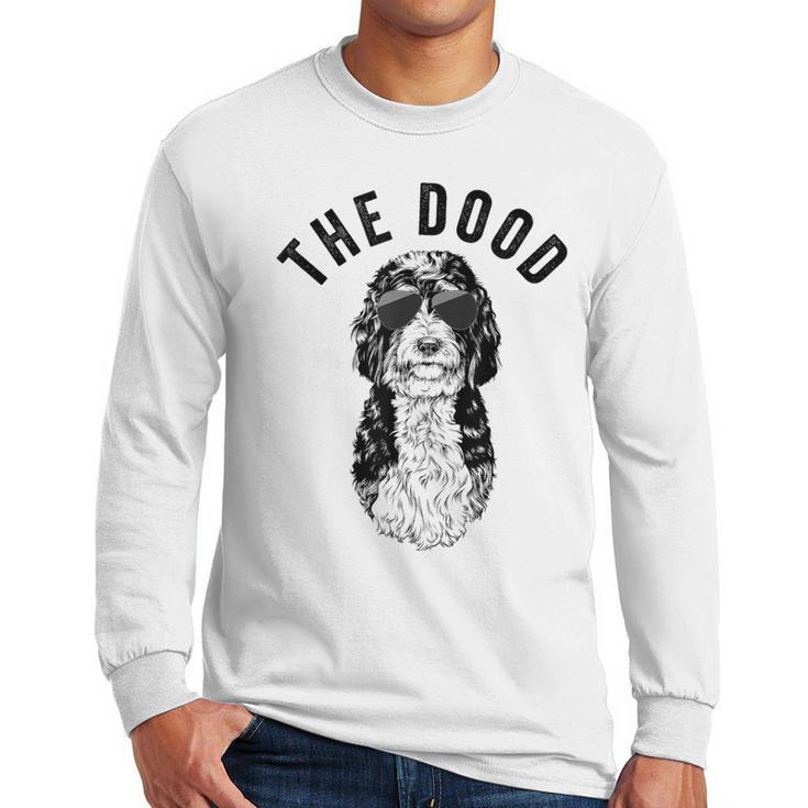 The Dood Bernedoodle Mom Doodle Dog Dad Men Long Sleeve T-Shirt