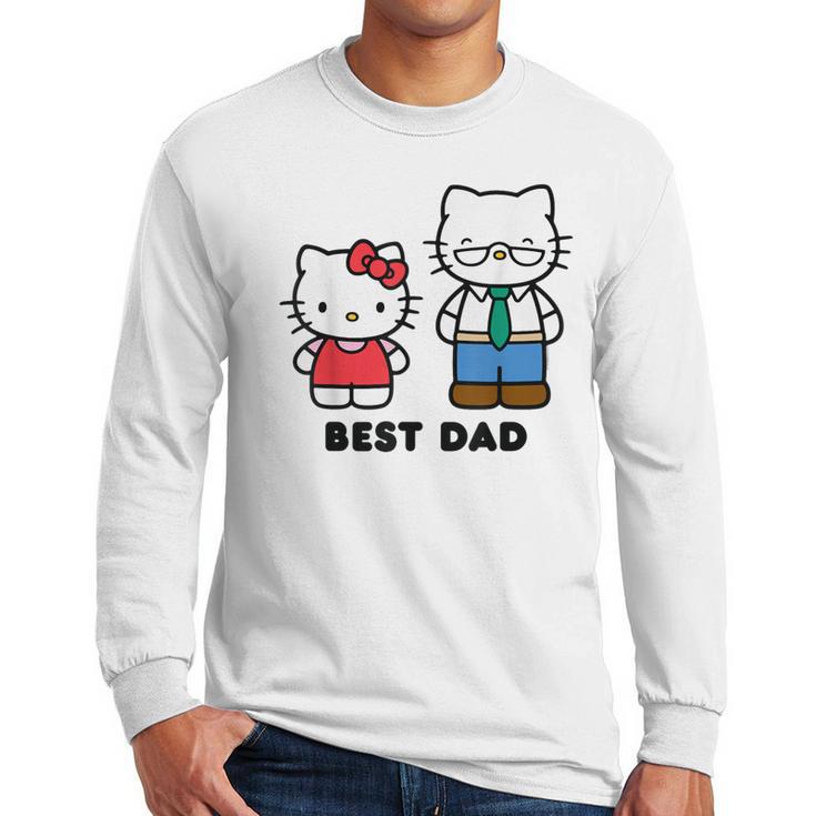 Hello Kitty Best Dad Fathers Day Small Men Long Sleeve T-Shirt