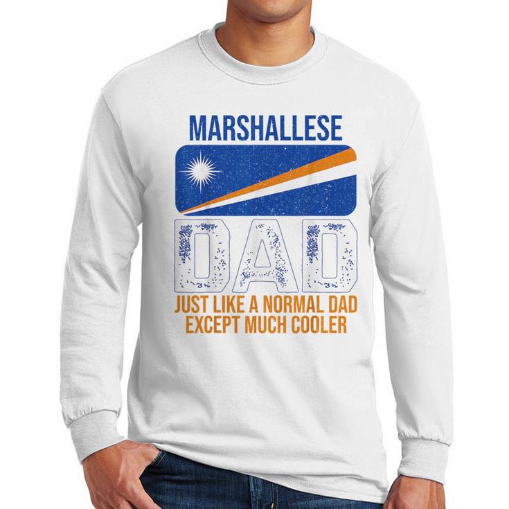 Marshallese Dad Marshall Islands Flag For Father's Day Men Long Sleeve T-Shirt