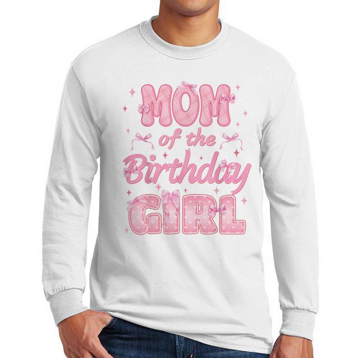 Mom And Dad Of The Birthday Girl Coquette Family Matching Men Long Sleeve T-Shirt