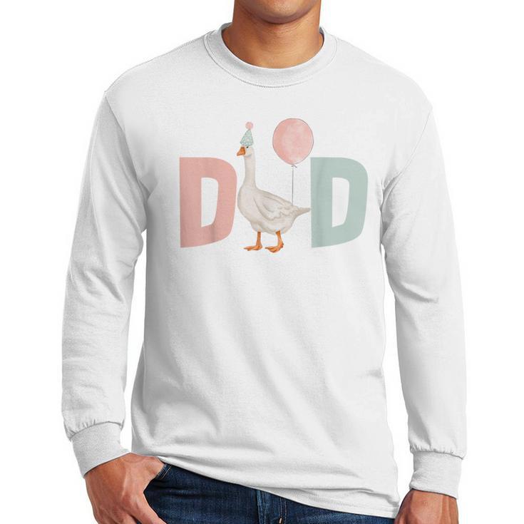 One Silly Goose Dad 1st First Birthday Family Matching Party Men Long Sleeve T-Shirt