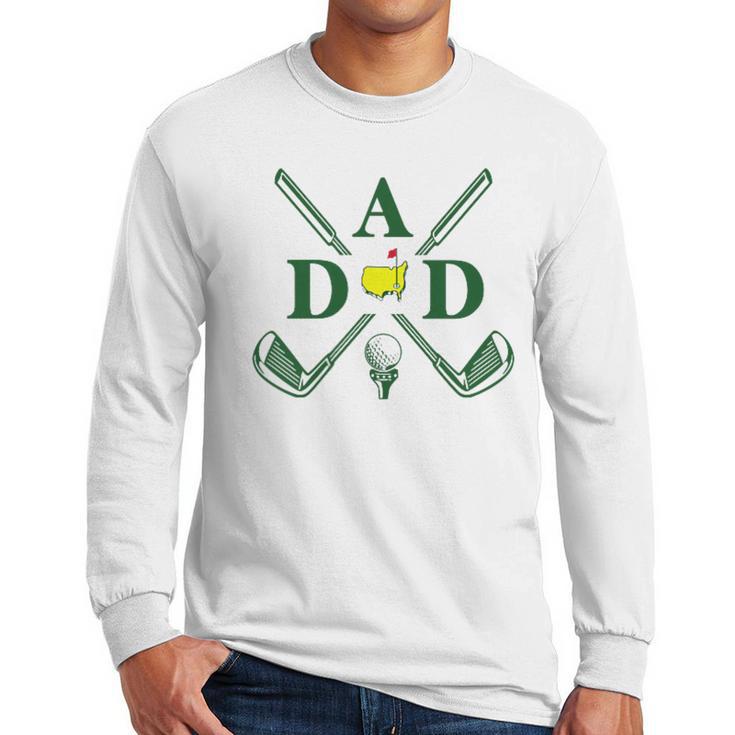 Par Dad Golf Matching Golfing Quote Party Pocket Men Long Sleeve T-Shirt