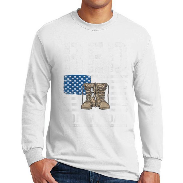 RED Friday For My Dad Military Veteran Deployed Men Long Sleeve T-Shirt