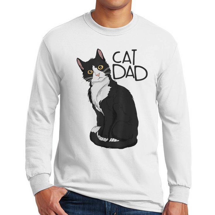 Tuxedo Cat Dad Cat Dad Tuxedo Cat Dad Men Long Sleeve T-Shirt