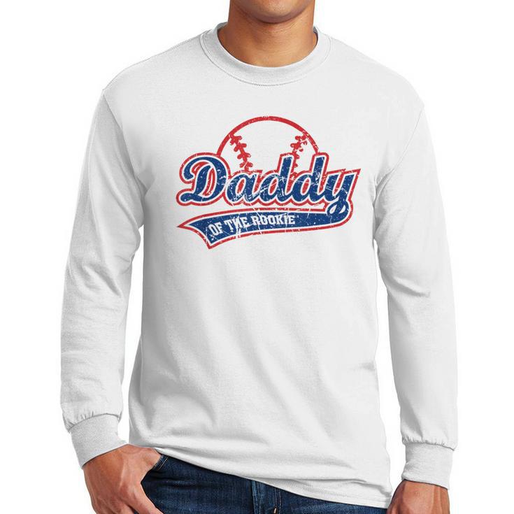 Vintage Baseball Daddy Of The Rookie Men Long Sleeve T-Shirt