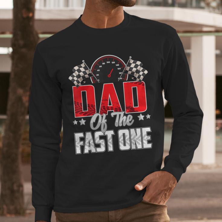 1 Year Old Racing Car Fast One Birthday 1st Family Dad Men Long Sleeve T-Shirt