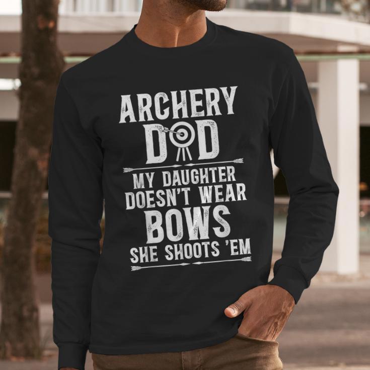 Archery Dad Dad Of An Archer Father Men Long Sleeve T-Shirt
