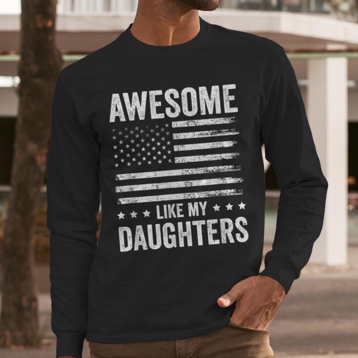 Awesome Like My Daughters Men Fathers Day Dad Men Long Sleeve T-Shirt