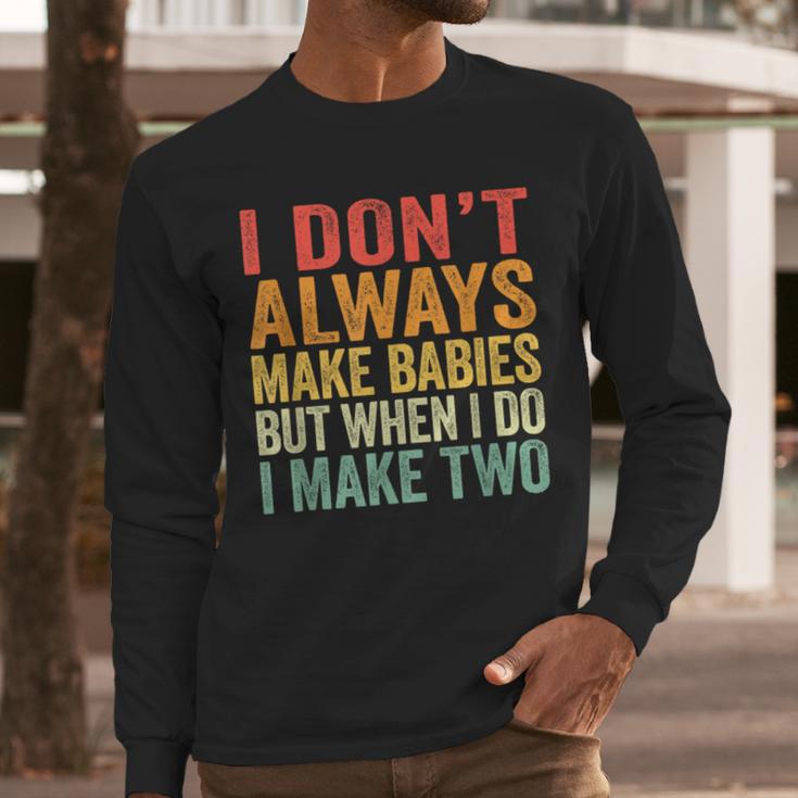 Baby Twins For Pregnant Mum Dad Men Long Sleeve T-Shirt