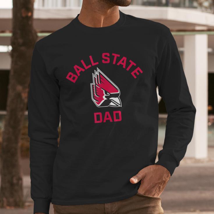 Ball State University Cardinals Arched Dad Men Long Sleeve T-Shirt