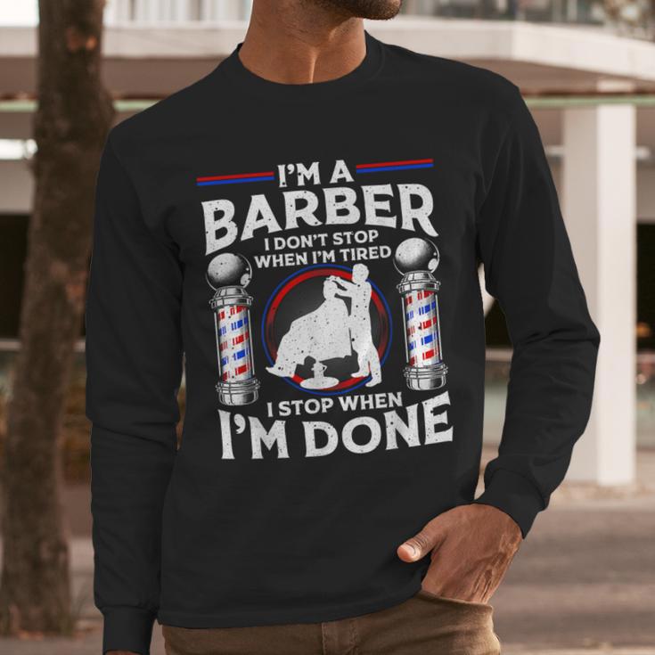 Barber s For Men Dad Hairstyling Humor Quote Small Men Long Sleeve T-Shirt Barber s For Men Dad Hairstyling Humor Quote Small Men Long Sleeve T-Shirt