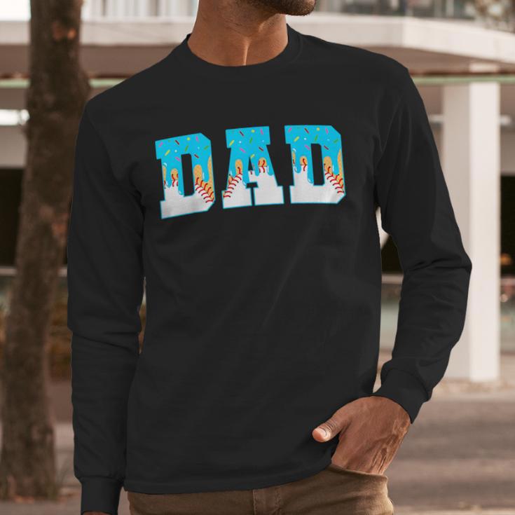 Baseball Dad Ice Cream Drip Happy Fathers Day Men Long Sleeve T-Shirt Baseball Dad Ice Cream Drip Happy Fathers Day Men Long Sleeve T-Shirt