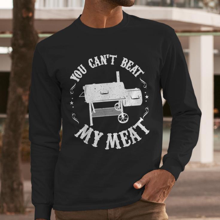 BBQ Pit Reverse Flow Smoker Accessory Dad Grill Men Long Sleeve T-Shirt