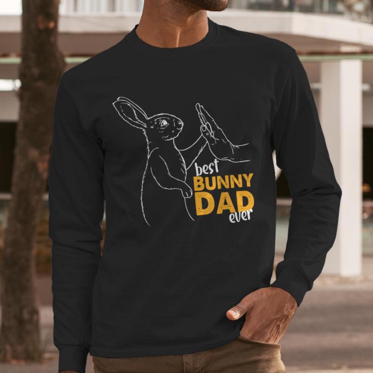 Best Bunny Dad Ever Rabbit Daddy Bunny Father Bunny Men Long Sleeve T-Shirt