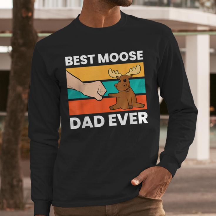 Best Moose Dad Ever Moose Men Long Sleeve T-Shirt