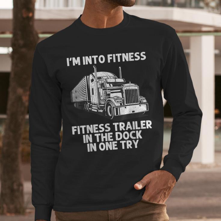 Best Truck Driver Art For Men Dad Women Trucking CDL Trucker Men Long Sleeve T-Shirt