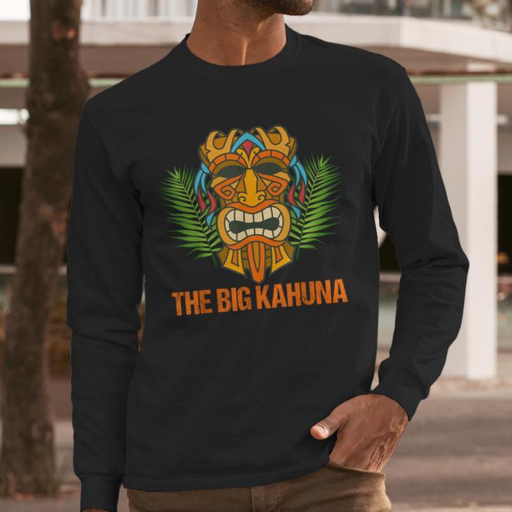 The Big Kahuna Hawaiian Tiki Dad Boss T-Shirt Men Long Sleeve T-Shirt