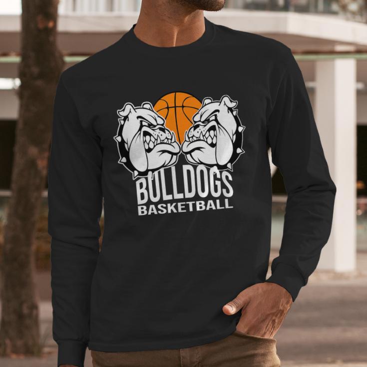 Bulldogs Basketball Shirt Basketball Mom Dad Players Tshirt Men Long Sleeve T-Shirt